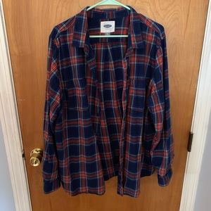 Blue and red plaid shirt